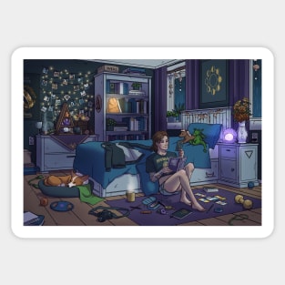 Modern Witch Bedroom Sticker